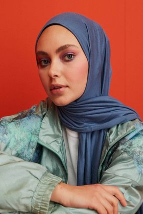 شال سرمه ای زنانه ویسکون Genel Markalar - کد 55826472