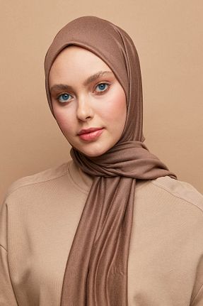 شال قهوه ای زنانه ویسکون Aslı Gold - کد 55826550