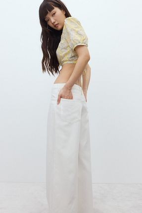 شلوار جین زنانه پاچه گشاد H&M - کد 922490984