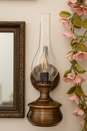چراغ دیواری قهوه ای فلزی Tel Lighting - کد 34499870