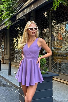 لباس بنفش زنانه بافتنی Bak Moda - کد 837988376