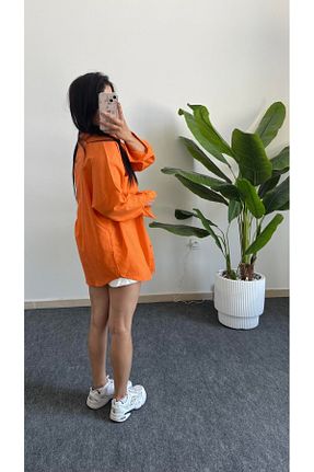 پیراهن نارنجی زنانه اورسایز Shiron Sportswear&Company - کد 929992352