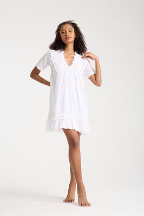 لباس سفید زنانه بافتنی White By Nature - کد 815613888