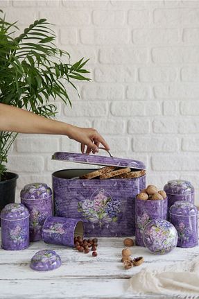 جعبه / سبد نان بنفش فلزی Evle - کد 131746057