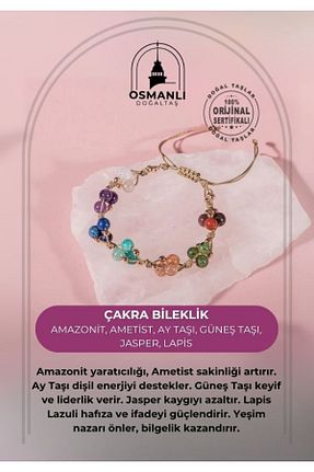 دستبند جواهر رنگی زنانه سنگ طبیعی OSMANLI DOĞAL TAŞ - کد 660179033