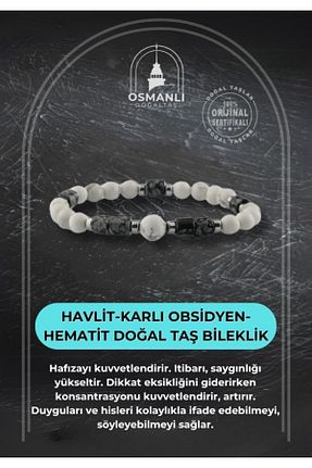 دستبند جواهر سفید زنانه سنگ طبیعی OSMANLI DOĞAL TAŞ - کد 661705069