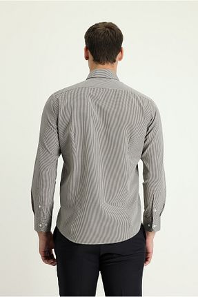 پیراهن قهوه ای مردانه اسلیم فیت Kiğılı - کد 711530216