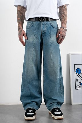 شلوار آبی مردانه پنبه ای GRJ denim - کد 929246071