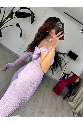 لباس بنفش زنانه بافتنی Kinzi - کد 905379330