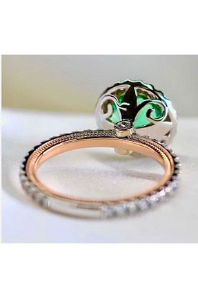 انگشتر نقره سبز زنانه کریستال reyselstyle - کد 811885683