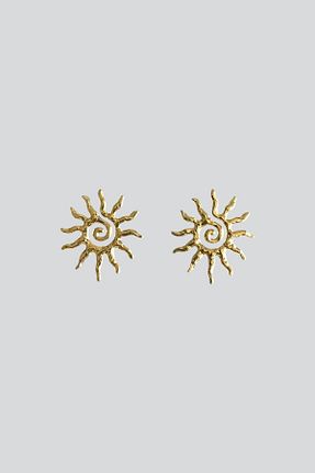 گوشواره جواهر متالیک سنگ طبیعی stravis - کد 933057095