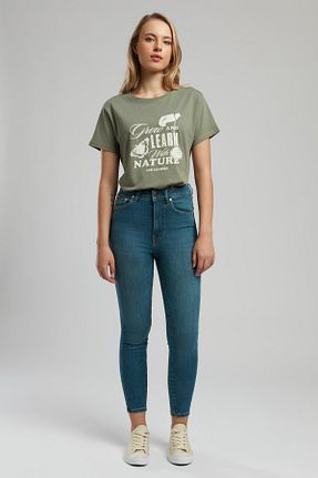 شلوار جین آبی زنانه پاچه تنگ Lee Cooper - کد 870278696