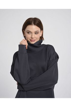 سوئیشرت طوسی زنانه ساده Monolou - کد 823645460