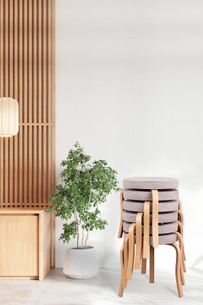 چهارپایه بژ VİLİNZE - کد 846669565