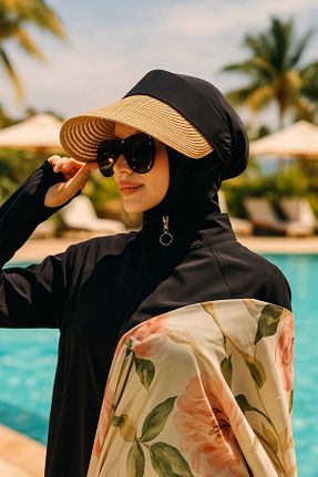 کلاه قهوه ای زنانه حصیر SUVE GOLD - کد 672364596