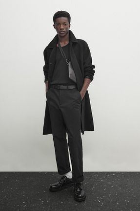 تیشرت مشکی مردانه رگولار Massimo Dutti - کد 769611070