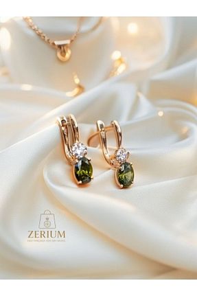 گوشواره استیل (فولاد) طلائی زنانه استیل (فولاد) ZERİUM - کد 946303223