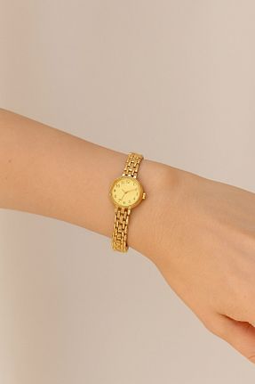 ساعت مچی زرد زنانه 20-25 میلی متر QUARTZ - کد 895870424