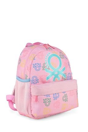 کیف مدرسه صورتی بچه گانه پارچه ای United Colors of Benetton - کد 847784688