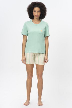ست لباس راحتی سبز زنانه چاپی United Colors of Benetton - کد 749522442