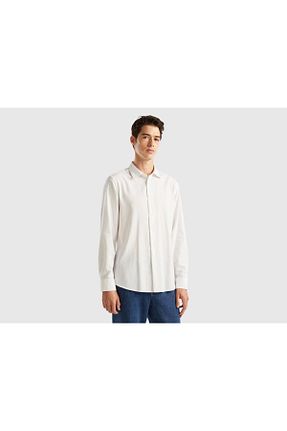 پیراهن سفید مردانه رگولار United Colors of Benetton - کد 778528120