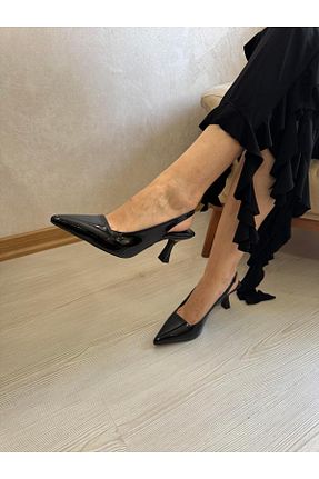 کفش پاشنه بلند کلاسیک رنگی زنانه چرم مصنوعی DERİ KABUSU - کد 942031685