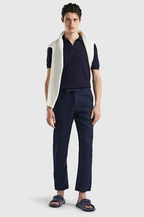 شلوار آبی مردانه بافتنی United Colors of Benetton - کد 843214600