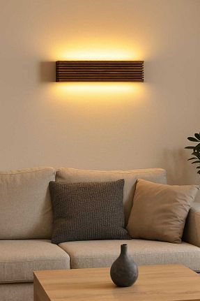 چراغ دیواری قهوه ای چوب Aysem Wood - کد 367054873