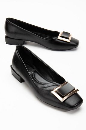 کفش استایلیتو مشکی پاشنه تخت SUİNS SHOES - کد 765762696