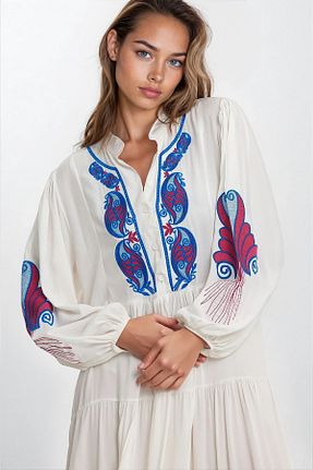 لباس سایز بزرگ رنگی زنانه ویسکون VAGGON - کد 948534213