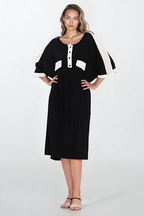 لباس سایز بزرگ رنگی زنانه ویسکون VAGGON - کد 948506026