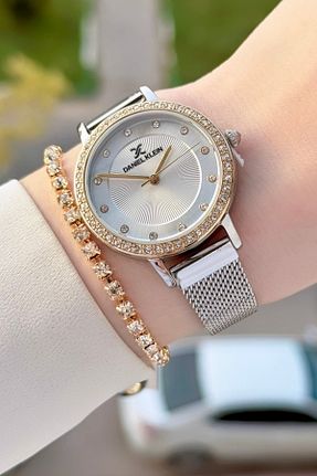 ساعت مچی طلائی زنانه 36 میلی متر Daniel Klein - کد 850441704