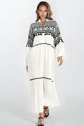 لباس سایز بزرگ رنگی زنانه ویسکون VAGGON - کد 948533327