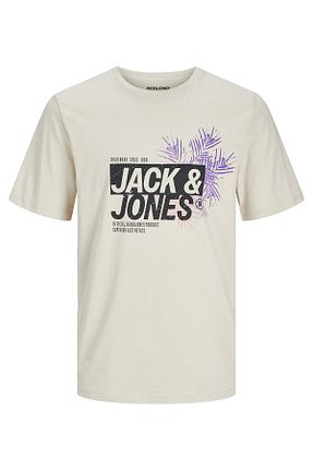 تیشرت بژ مردانه رگولار Jack & Jones - کد 938545491