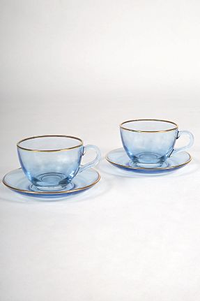 فنجان چای آبی شیشه Rakle - کد 6872986