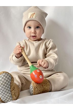 ست نوزادی بژ بچه گانه پنبه ای MiaBaby - کد 360075315