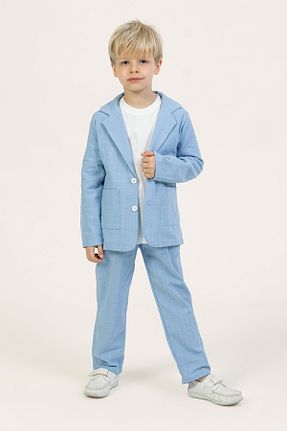 ست بالاتنه و پائین تنه آبی بچه گانه بافتنی DMB BOYS & GIRLS - کد 944272034