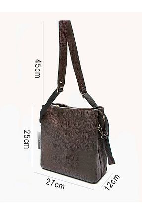 کیف دوشی قهوه ای زنانه چرم مصنوعی Karaca - کد 925703181