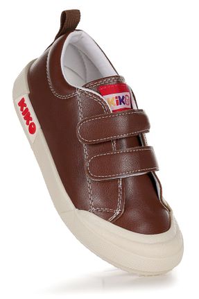 کفش اسنیکر قهوه ای بچه گانه چرم مصنوعی Kiko Kids - کد 885706020