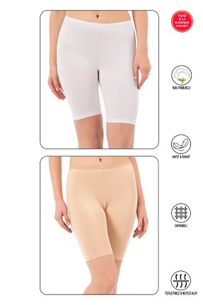ساق شلواری سفید زنانه پنبه - الاستین ÖZKAN underwear - کد 931293284