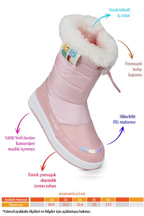 بوت / نیم بوت صورتی بچه گانه چرم مصنوعی Kiko Kids - کد 875668874