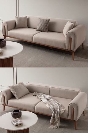 کاناپه قهوه ای Keten EDSY HOME - کد 855679076