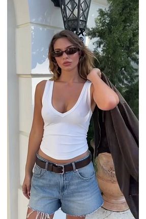 رکابی سفید زنانه پنبه ای Madmext - کد 923598714