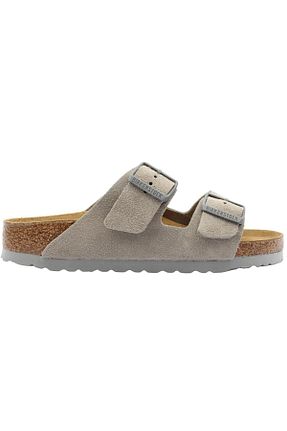دمپائی طوسی زنانه چرم مصنوعی Birkenstock - کد 929055074