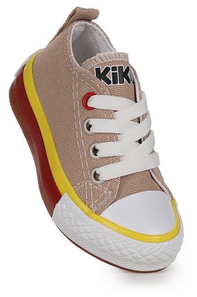 کفش اسنیکر بژ بچه گانه بند دار Kiko Kids - کد 837253625