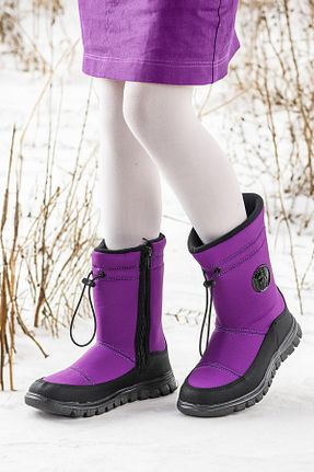 بوت / نیم بوت بنفش بچه گانه چرم مصنوعی Kiko Kids - کد 66384255