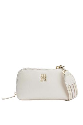 کیف دوشی سفید زنانه چرم مصنوعی Tommy Hilfiger - کد 467936963