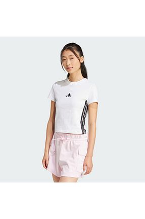 تیشرت سفید زنانه اسلیم فیت adidas - کد 899559029