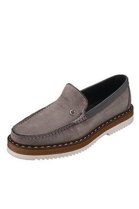 کفش کژوال طوسی مردانه چرم خالص COSTO - کد 718010566