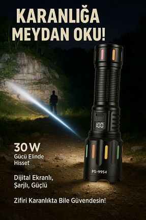 چراغ دستی مشکی PeakStar - کد 900325510